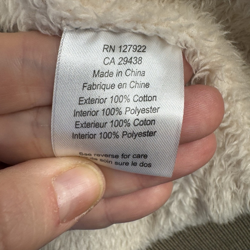 Mountain Khakis Army Green Sherpa Lined Canvas Jacket Women's Small Workwear - Picture 6 of 15